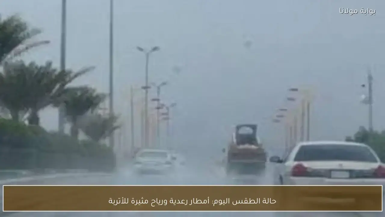 أمطار رعدية ورياح مثيرة للأتربة تسيطر على حالة الطقس في البلاد اليوم